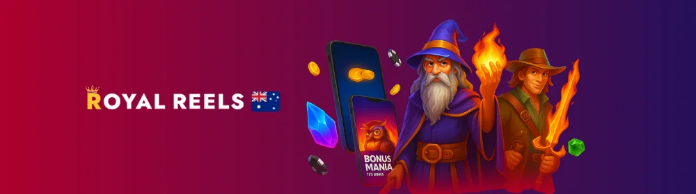 Royal Reels online casino banner for Australian players